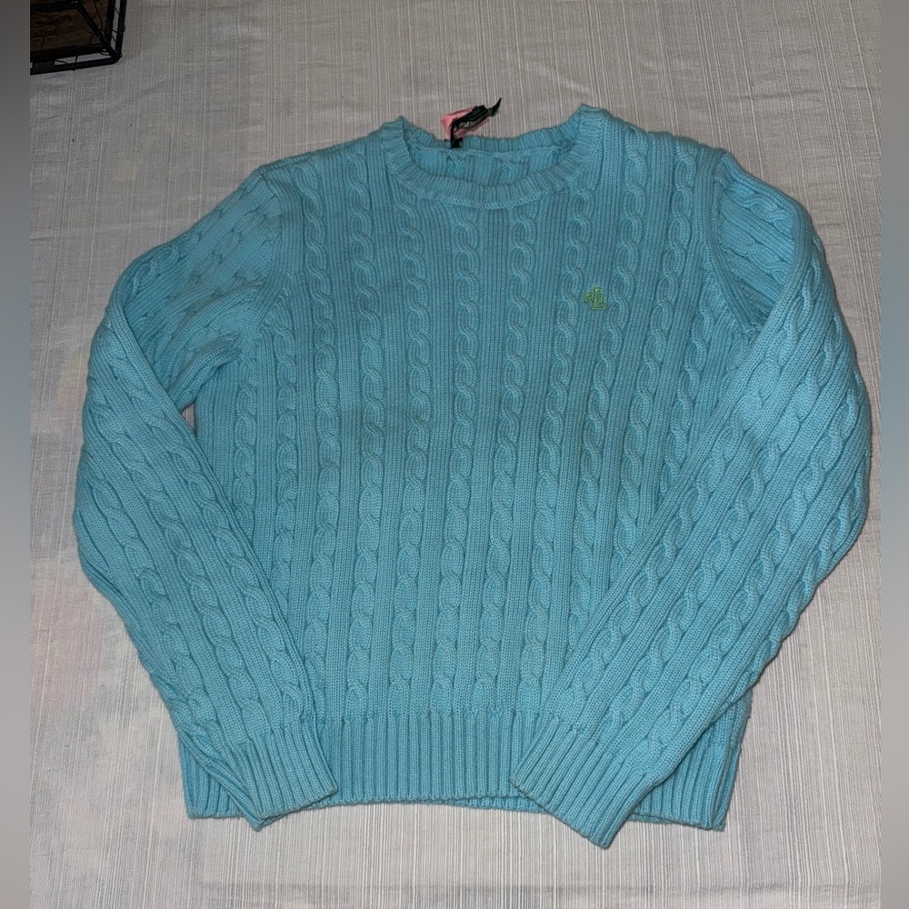 Ralph Lauren Blue Cable Knit Sweater